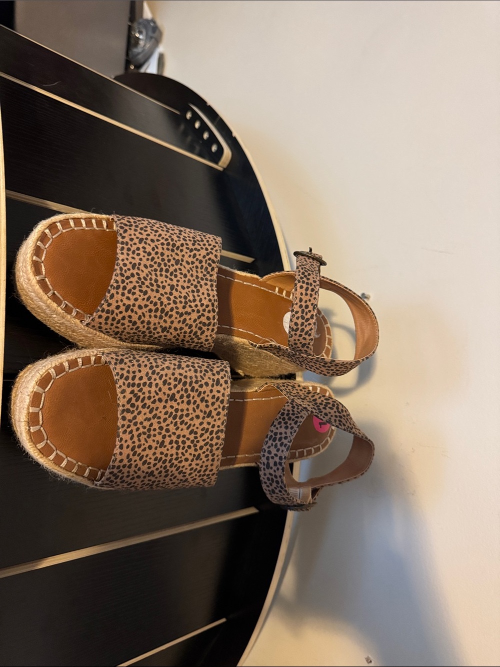 Universal Thread Brown Leopard Print Espadrille Sandals